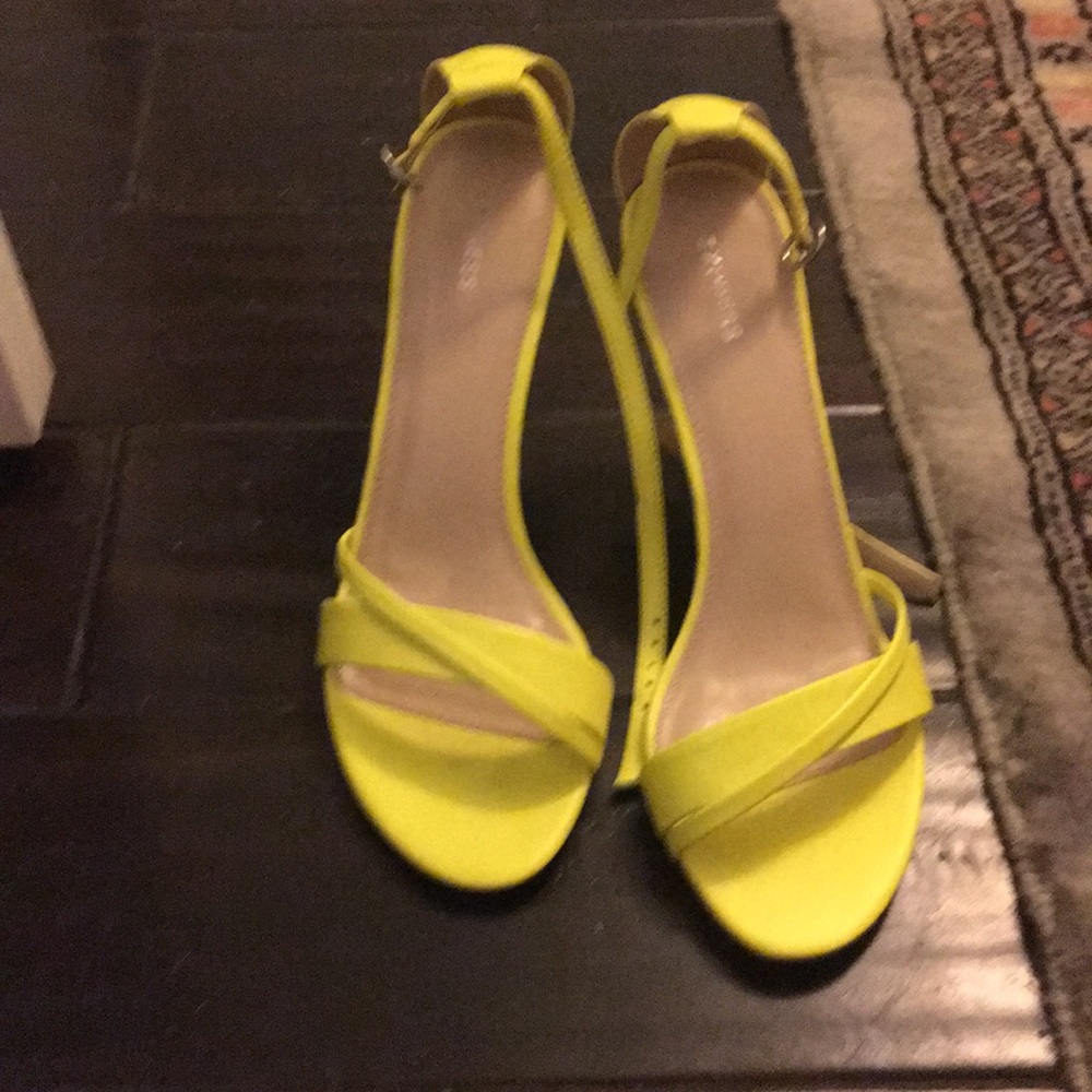 Neon yellow heels
